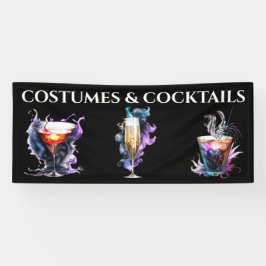 Cocktail Horror Happy Hour Halloween-Party Banner