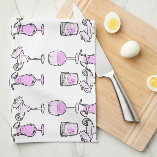 Cocktail Hour Geschirrtuch (Viertel Falte)