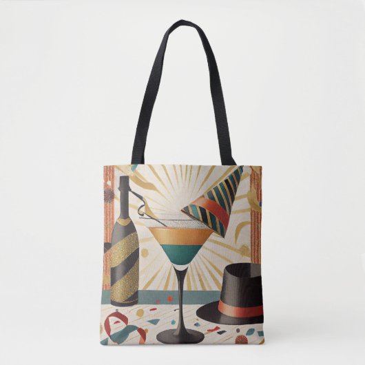 Cocktail Hour Mitte Silvester Design Tasche (Vorderseite)