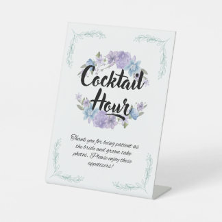 Cocktail Hour Wedding-Zeichen Sockelschild