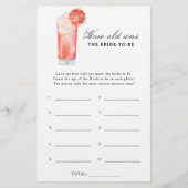 Cocktail - How old was the bride to be game (Vorderseite)