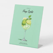 Cocktail Hugo Spritz Engagement Party Sockelschild (Vorderseite)