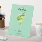 Cocktail Hugo Spritz Engagement Party Sockelschild (In SItu)