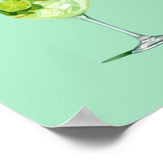 Cocktail Hugo Spritz Engagement Party-Zeichen Poster (Ecke)