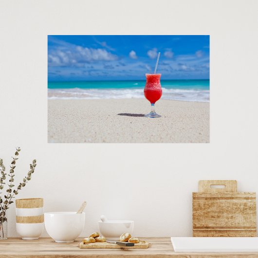 Cocktail im Paradies Poster (Küche)
