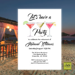 Cocktail im Sommer Party für Frauen in der Rente Einladung