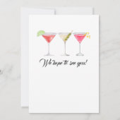 Cocktail im Sommer Party für Frauen in der Rente Einladung (Rückseite)