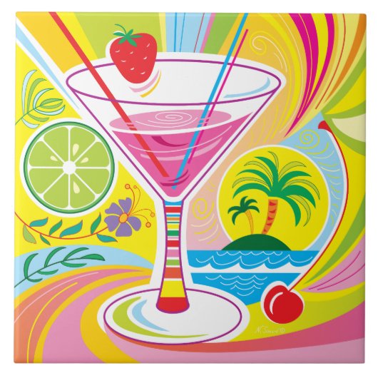 Cocktail-Insel Fliese (Vorderseite)