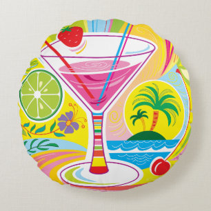 Cocktail-Insel Rundes Kissen