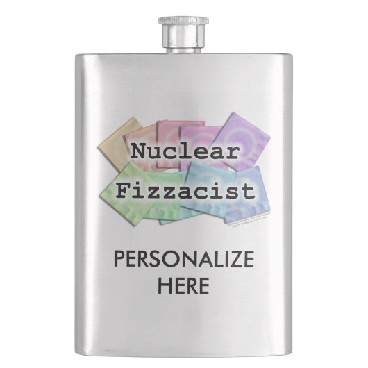 COCKTAIL-KOLBEN - NUCLEAR FIZZACIST (Barkeeper!) Flachmann (Vorderseite)