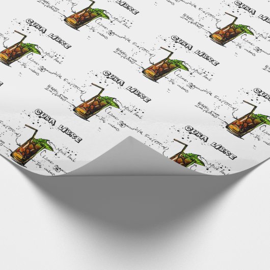 Cocktail Kubas Libre Geschenkpapier (Ecke)