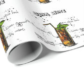 Cocktail Kubas Libre Geschenkpapier (Rolleneckpunkt)