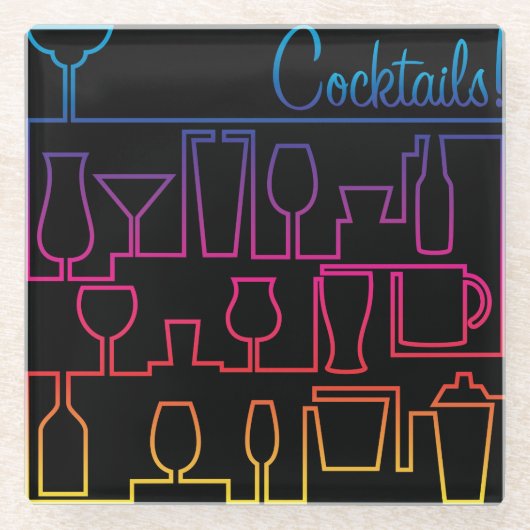 Cocktail-Labyrinth Glasuntersetzer (Vorderseite)