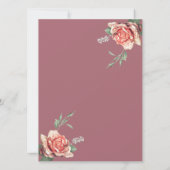 Cocktail Lemon Blumenrahmen Rose Ruhestand Einladung (Rückseite)