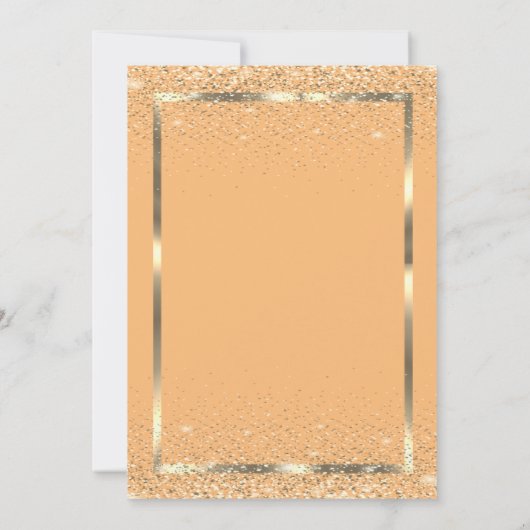 Cocktail Lemon Frame Confetti Orange Retirement Einladung (Rückseite)