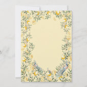 Cocktail Lemons Peacock Brunch Blase Einladung (Rückseite)