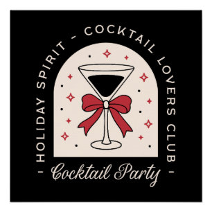 Cocktail-Liebhaber Party-Spaß-Geist Poster