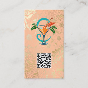 Cocktail-Logo Restaurant Bar Lounge Visitenkarte