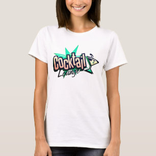 Cocktail Lounge Martini Retro Vintage Bar T-Shirt