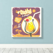 Cocktail Lounge Poster Leinwanddruck (Insitu (Holzboden))