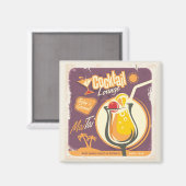 Cocktail Lounge Poster Magnet (Vorderseite/Rückseite)