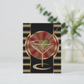 Cocktail Lounge Postkarte (Stehend Vorderseite)