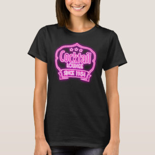 Cocktail Lounge Retro Neonzeichen T-Shirt