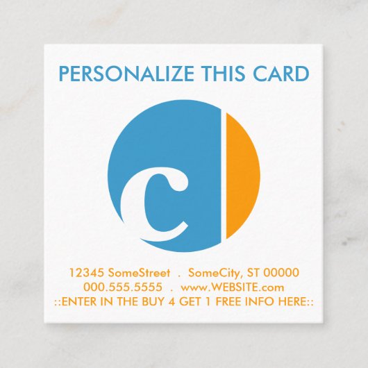 Cocktail-Loyalität Treuekarte (Vorderseite)