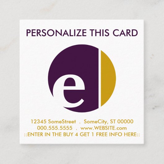 Cocktail-Loyalität Treuekarte (Vorderseite)