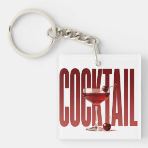 Cocktail-Luxus-Mixology-Editorial-Grafikdesign Schlüsselanhänger