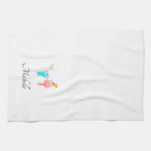 Cocktail Margarita Muster Name Geschirrtuch (Horizontal)