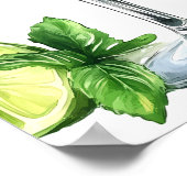 Cocktail Margs and Matrimony Bridal Shower Welcome Poster (Ecke)