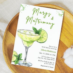 Cocktail Margs & Matrimony Brautparty Einladung