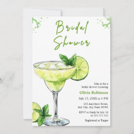 Cocktail Margs & Matrimony Margarita Bridal Shower Einladung