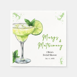 Cocktail Margs und Hochzeit Brautparty Serviette