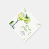 Cocktail Margs und Hochzeit Brautparty Serviette (Ecke)