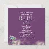 Cocktail-Martini-Brille lila Party Einladung (Rückseite)