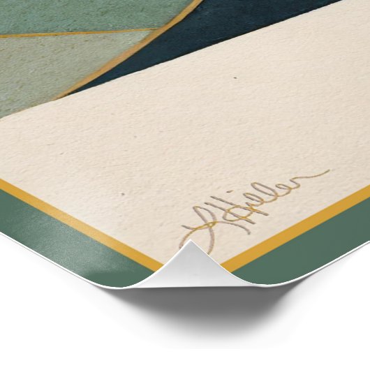 Cocktail Martini Design Mitte des Jahrhunderts Poster (Ecke)