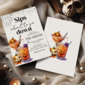 Cocktail Martini Pumpkin Halloween-Party Einladung