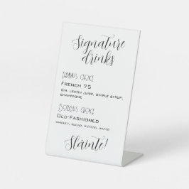 Cocktail-Menü für Hochzeiten Sockelschild