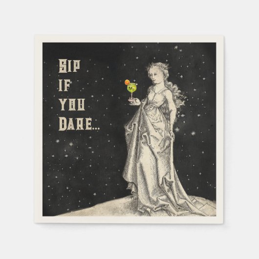 Cocktail-Menü "Hexen Themed Halloween-Party" Serviette (Vorderseite)