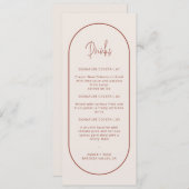 Cocktail-Menü-Karte für Signature-Cocktails Einladung (Vorne/Hinten)