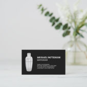 Cocktail Metal Shaker Visitenkarte (Stehend Vorderseite)