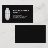 Cocktail Metal Shaker Visitenkarte (Vorne/Hinten)