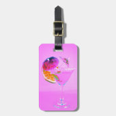 Cocktail mit bunten Regenschirmen Gepäckanhänger (Vorderseite vertikal)