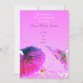 Cocktail mit Cocktailschirmen Einladung (Rückseite)