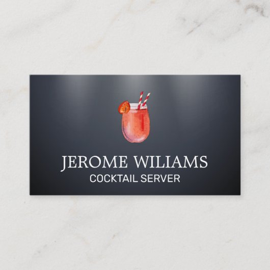 Cocktail Mix | Dim Lit Background Visitenkarte (Vorderseite)