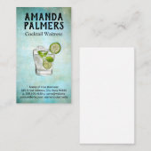 Cocktail Mix Drink | Barkeeper | Mixologie Visitenkarte (Vorne/Hinten)