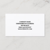 Cocktail Mix Drinks | Blumenuntergrund Visitenkarte (Rückseite)