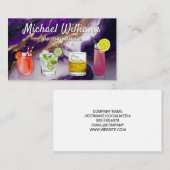 Cocktail Mix Drinks | Lila Goldmarmor Visitenkarte (Vorne/Hinten)